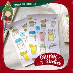 Sticker Đồ Uống dễ thương trang trí sổ tay, Bullet journal - MADE BY AHN thiết kế