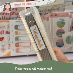 Sticker nhãn tên môn học dán gáy sách vở tiện lợi - MADE BY AHN thiết kế