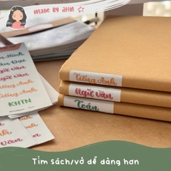 Sticker nhãn tên môn học dán gáy sách vở tiện lợi - MADE BY AHN thiết kế