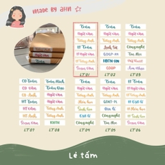 Sticker nhãn tên môn học dán gáy sách vở tiện lợi - MADE BY AHN thiết kế