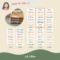 Sticker nhãn tên môn học dán gáy sách vở tiện lợi - MADE BY AHN thiết kế