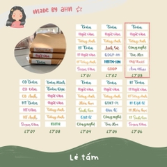 Sticker nhãn tên môn học dán gáy sách vở tiện lợi - MADE BY AHN thiết kế