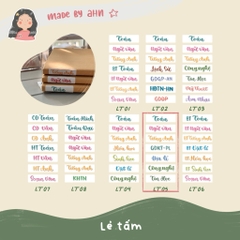 Sticker nhãn tên môn học dán gáy sách vở tiện lợi - MADE BY AHN thiết kế
