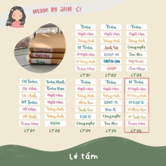 Sticker nhãn tên môn học dán gáy sách vở tiện lợi - MADE BY AHN thiết kế