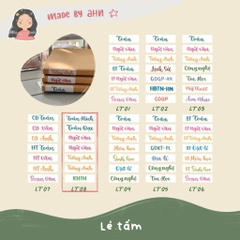 Sticker nhãn tên môn học dán gáy sách vở tiện lợi - MADE BY AHN thiết kế