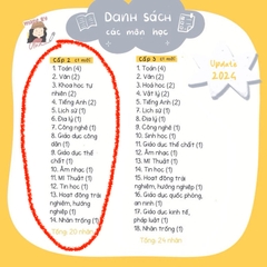 Sticker NHÃN VỞ MÔN HỌC mẫu 2023 bóc dán - In tên theo yêu cầu - MADE BY AHN thiết kế