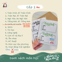 [UPDATE 2025] NHÃN VỞ MÔN HỌC 2024 - Kiểu chữ Calligraphy - IN TÊN RIÊNG theo yêu cầu - MADE BY AHN thiết kế