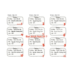 NHÃN VỞ Simple (Update 2024) sticker - In tên theo yêu cầu - MADE BY AHN thiết kế