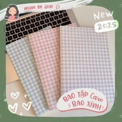 Set 10 tờ BAO TẬP xi măng craft, caro, nylon, nilon, ni lông trong suốt bọc, bao tập, bọc vở - TẶNG KÈM băng dính 2 mặt