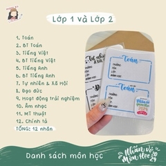 [UPDATE 2025] NHÃN VỞ MÔN HỌC 2024 - Kiểu chữ Calligraphy - IN TÊN RIÊNG theo yêu cầu - MADE BY AHN thiết kế