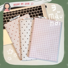 BAO TẬP CARO pastel siêu xinh, bọc sách vở cho năm học mới - MADE BY AHN