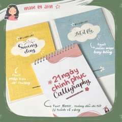 Bộ luyện viết Calligraphy, tập luyện viết Calligraphy nhiều font chữ - MADE BY AHN thiết kế