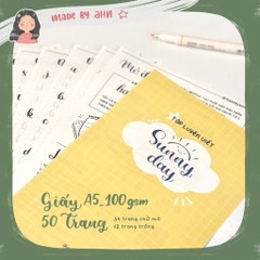 Bộ luyện viết Calligraphy, tập luyện viết Calligraphy nhiều font chữ - MADE BY AHN thiết kế