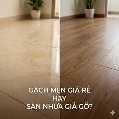 Nên Chọn Gạch Men Giá Rẻ Hay Sàn Nhựa Giả Gỗ Cho Phòng Trọ, Chung Cư Mini?