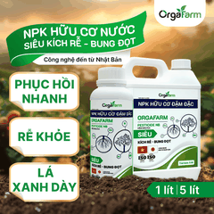 NPK Hữu Cơ OrgaFarm - Siêu Kích Rễ Bung Đọt - 5L