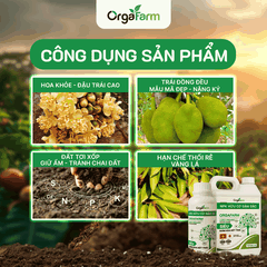 NPK Hữu Cơ OrgaFarm - Siêu Đơm Hoa Kết Trái - 20L