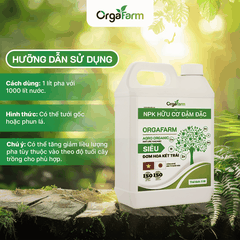 NPK Hữu Cơ OrgaFarm - Siêu Đơm Hoa Kết Trái - 5L