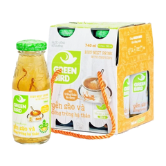 YEN GREEN BIRD DONG TRUNG HA THAO LOC 4 CHAI x 185ml