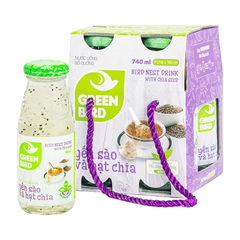 YEN GREEN BIRD HAT CHIA LOC 4 CHAI x 185ml