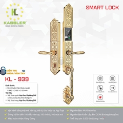 Khóa vân tay Kassler đại sảnh KL-939 là mẫu khóa điện tử cao cấp dành riêng cho cửa chính biệt thự, nhà phố, villa
