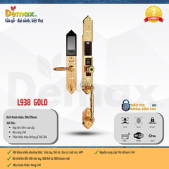 Khoá vân tay đại sảnh Demax EL938 là dòng khoá thông minh cao cấp với thiết kế mạnh mẽ, sang trọng