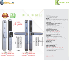 Khóa vân tay Kassler cửa nhôm KL-599TN GREY mang đến sự an toàn tuyệt đối cho không gian sống