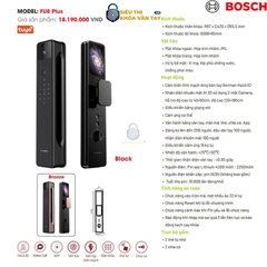 Khóa vân tay cửa gỗ Bosch.FU8 Plus