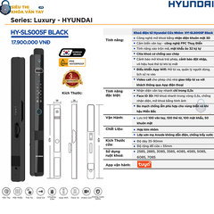 Khóa cửa nhôm thông minh Hyundai HY-SLS005F màu đen