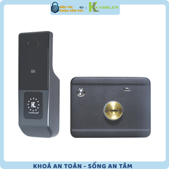 Khóa vân tay Kassler cửa cổng KL-579 Grey APP tích hợp kết nối thông minh qua ứng dụng điện thoại