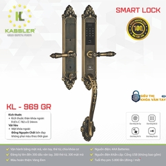 Khóa vân tay Kassler đại sảnh KL-969GR là mẫu khóa cao cấp chuyên dụng cho cửa chính biệt thự, villa và khách sạn