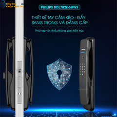 Khóa cửa vân tay Philips DDL702E-5HWS