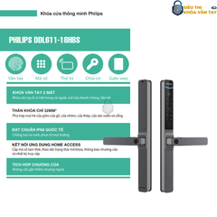 Khóa cửa vân tay Philips DDL611-18HBS