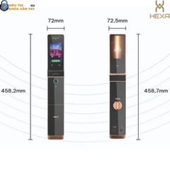 Khóa vân tay cửa gỗ Hexa P100M Pro max Face Id Màn hình 2 mặt