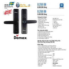 Demax EL268 sở hữu thiết kế nhỏ gọn, hiện đại, phù hợp với phong cách nội thất tối giản và sang trọng