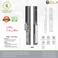 Khóa vân tay Kassler cửa nhôm KL-599 PRO MÀU XÁM