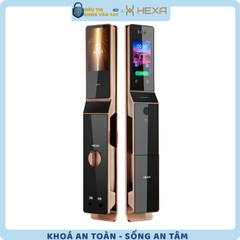 Khóa vân tay cửa gỗ Hexa P100M Pro max Face Id Màn hình 2 mặt