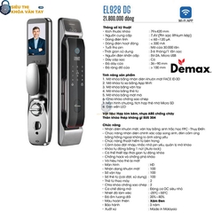 Khóa vân tay cửa gỗ Demax EL928 là giải pháp an toàn và hiện đại cho ngôi nhà của bạn