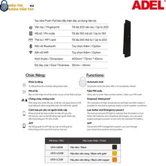 Khóa vân tay Adel cửa gỗ US13 - LB23B là lựa chọn hàng đầu cho ngôi nhà hiện đại.