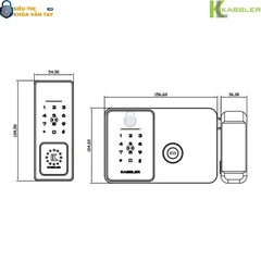 Kassler KL-579 CNC tích hợp mở khóa bằng vân tay, mã số, thẻ từ, chìa cơ và điều khiển từ xa qua app