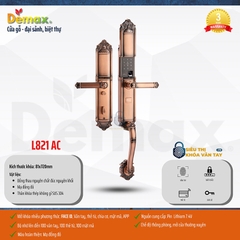 Khoá vân tay đại sảnh Demax EL821 là lựa chọn hoàn hảo cho biệt thự, nhà phố và không gian cao cấp