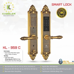 Khóa vân tay Kassler đại sảnh KL-959C là mẫu khóa cao cấp, thiết kế dành riêng cho cửa chính biệt thự và nhà sang