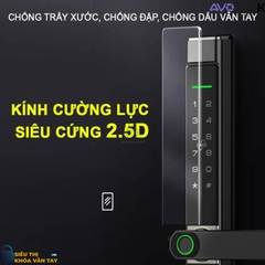 Khóa vân tay Avolock cửa nhôm AN 394 tích hợp công nghệ cảm biến vân tay nhạy và chính xác