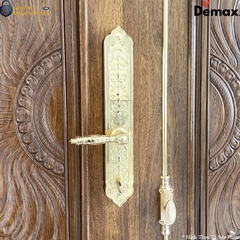 Khoá cửa đại sảnh Demax EL886 tích hợp 5 phương thức mở khoá: vân tay, mã số, thẻ từ, chìa cơ và app