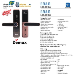 Demax EL268 sở hữu thiết kế nhỏ gọn, hiện đại, phù hợp với phong cách nội thất tối giản và sang trọng