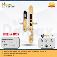 Khoá vân tay đại sảnh Demax EL988 là dòng khoá thông minh cao cấp, thiết kế mạnh mẽ và sang trọng cho cửa chính