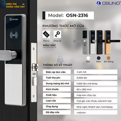 Khóa vân tay khách sạn Osuno OSN-2316
