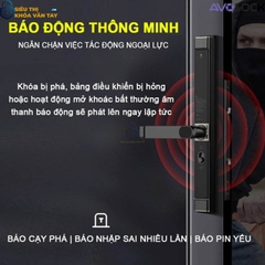 Khóa vân tay Avolock cửa nhôm AN 394 tích hợp công nghệ cảm biến vân tay nhạy và chính xác