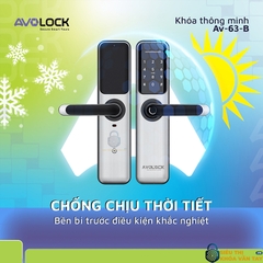 Khóa vân tay Avolock cửa gỗ AV 63 tích hợp công nghệ hiện đại, đảm bảo an toàn tuyệt đối