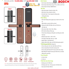 Khóa vân tay cửa gỗ Bosch.ID 30 EU