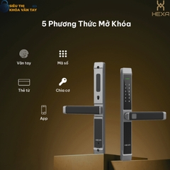 Khóa vân tay cửa nhôm Hexa A100